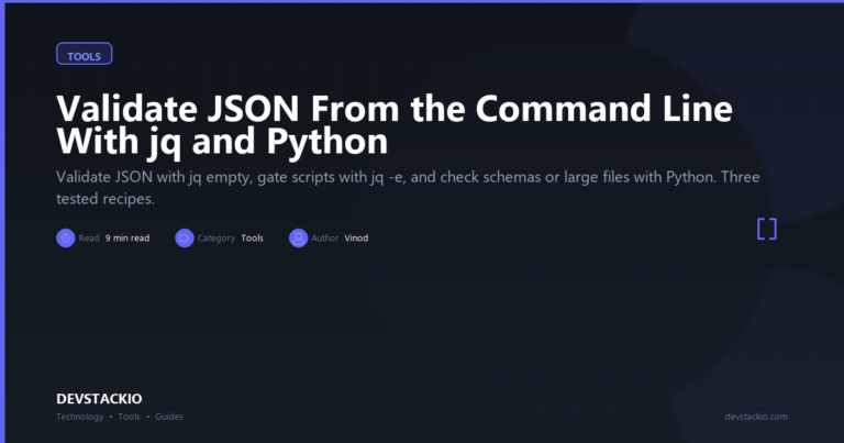 Validate JSON From the Command Line With jq and Python