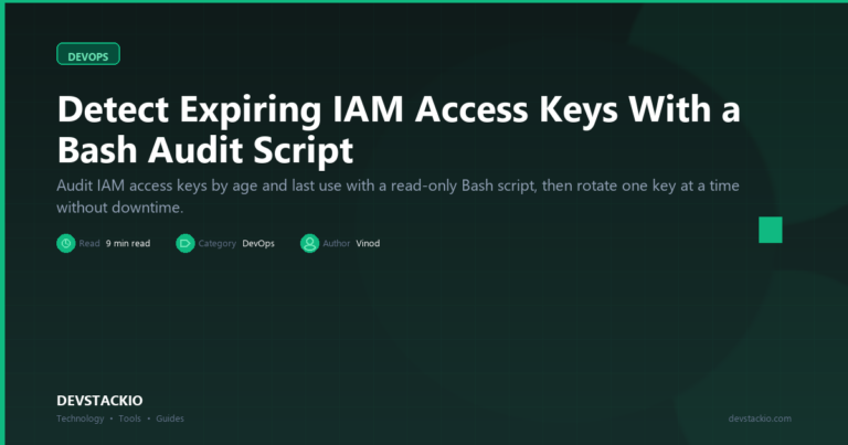 Detect Expiring IAM Access Keys With a Bash Audit Script