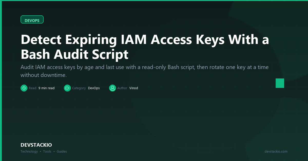 Open Graph image for Detect Expiring IAM Access Keys