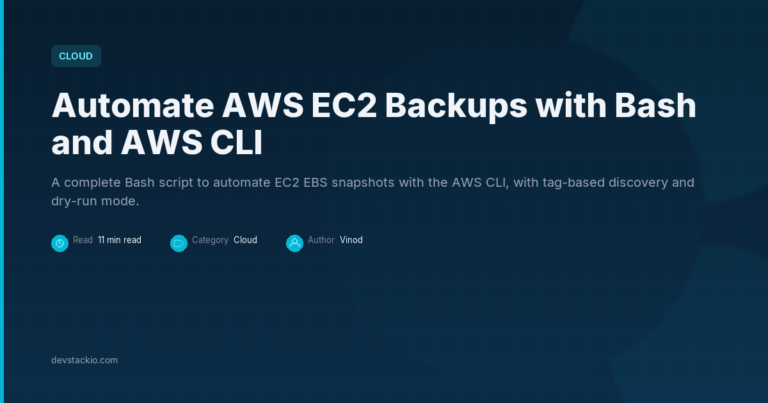 Automate AWS EC2 Backups with Bash and AWS CLI