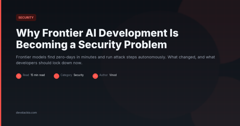 Why Frontier AI Development Is Becoming a Security Problem