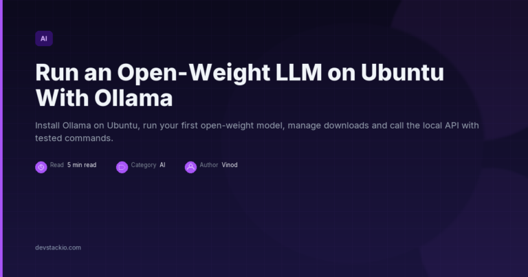 Run an Open-Weight LLM on Ubuntu With Ollama