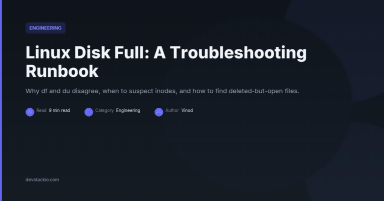 Linux Disk Full: A Troubleshooting Runbook