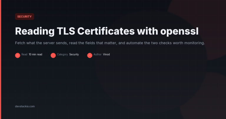 Reading TLS Certificates with openssl