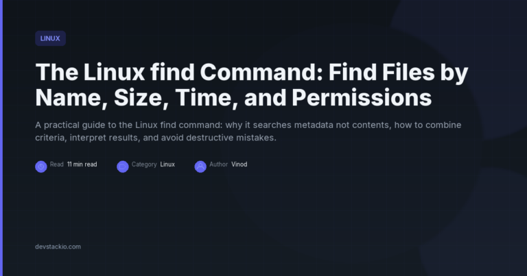 The Linux find Command: Find Files by Name, Size, Time, and Permissions