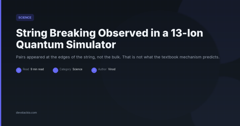 String Breaking Observed in a 13-Ion Quantum Simulator