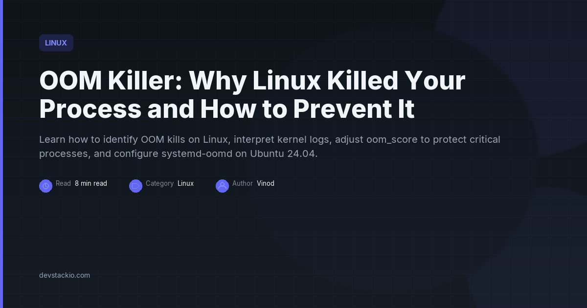 OOM killer Linux process termination kernel log