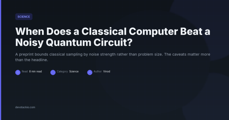 When Does a Classical Computer Beat a Noisy Quantum Circuit?